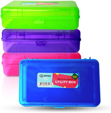Plastic pencil case - Colored Plastic Pencil Box, Large Capacity Pencil Case, Pencil Boxs for Kids Adults, Hard Crayon Box Storage with Snap-Tight Lid for School Office Supplies (Pink) 445. 300+ bought in past month. Save 33%. $599. Typical: $8.99. Save 5% on 2 select item (s) FREE delivery Fri, Nov 17 on $35 of items shipped by Amazon.
